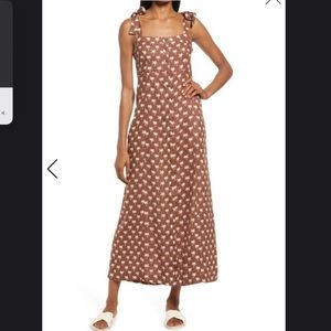 Faherty Kendall linen midi dress XS
